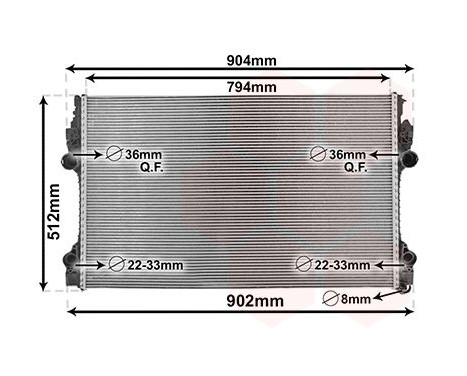 Kylare, motorkylning 74012702 International Radiators