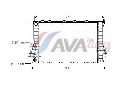 Kylare, motorkylning AIA2077 Ava Quality Cooling
