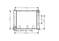 Kylare, motorkylning AU2150 Ava Quality Cooling