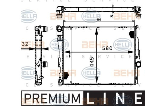 Kylare, motorkylning BEHR HELLA SERVICE *** PREMIUM LINE ***, bild 11
