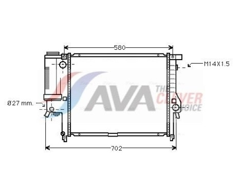 Kylare, motorkylning BW2121 Ava Quality Cooling