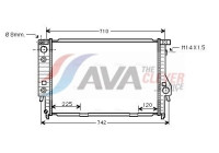 Kylare, motorkylning BW2145 Ava Quality Cooling