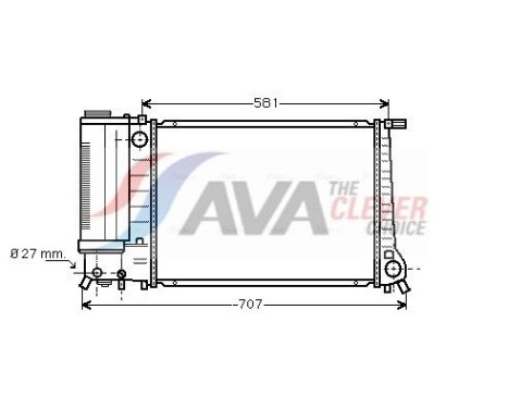 Kylare, motorkylning BW2163 Ava Quality Cooling