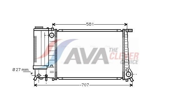 Kylare, motorkylning BW2163 Ava Quality Cooling