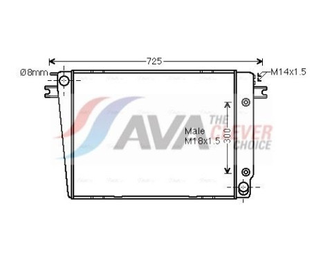 Kylare, motorkylning BW2251 Ava Quality Cooling