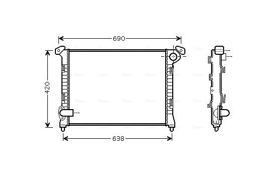 Kylare, motorkylning BW2286 Ava Quality Cooling