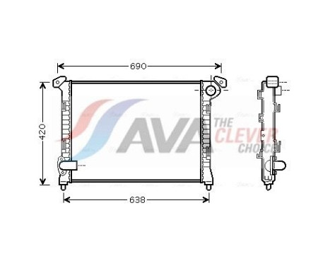 Kylare, motorkylning BW2286 Ava Quality Cooling