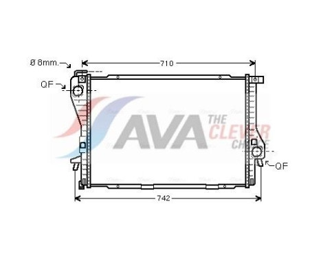 Kylare, motorkylning BWA2235 Ava Quality Cooling