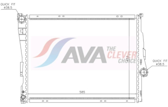 Kylare, motorkylning BWA2278 Ava Quality Cooling, bild 2