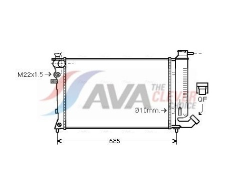 Kylare, motorkylning CNA2108 Ava Quality Cooling
