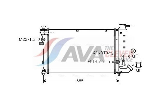 Kylare, motorkylning CNA2114 Ava Quality Cooling
