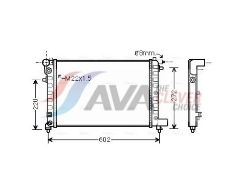 Kylare, motorkylning CNA2120 Ava Quality Cooling