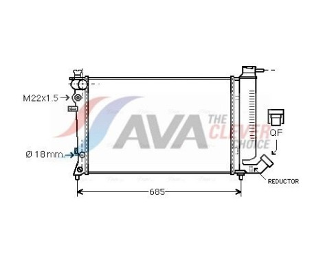 Kylare, motorkylning CNA2136 Ava Quality Cooling