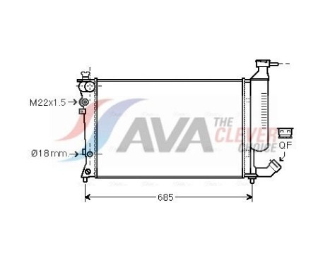 Kylare, motorkylning CNA2156 Ava Quality Cooling