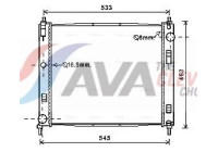 Kylare, motorkylning DN2385 Ava Quality Cooling