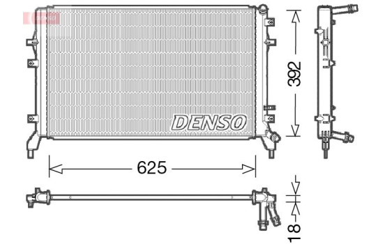 Kylare, motorkylning DRM02016 Denso