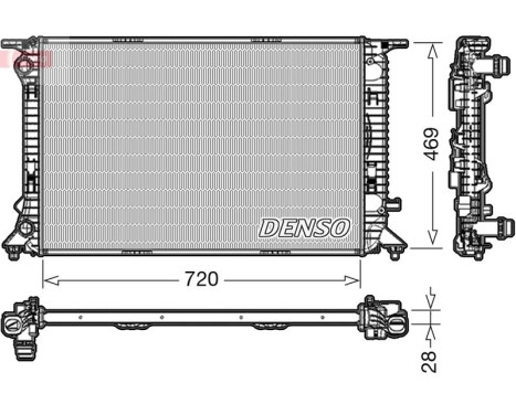 Kylare, motorkylning DRM02022 Denso