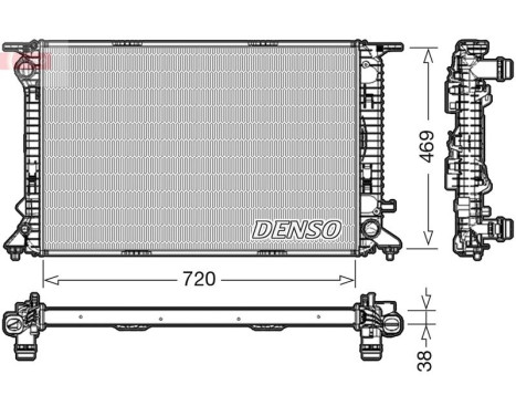 Kylare, motorkylning DRM02024 Denso