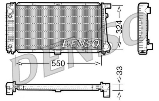 Kylare, motorkylning DRM05059 Denso
