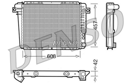 Kylare, motorkylning DRM05070 Denso
