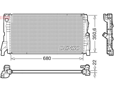 Kylare, motorkylning DRM05118 Denso