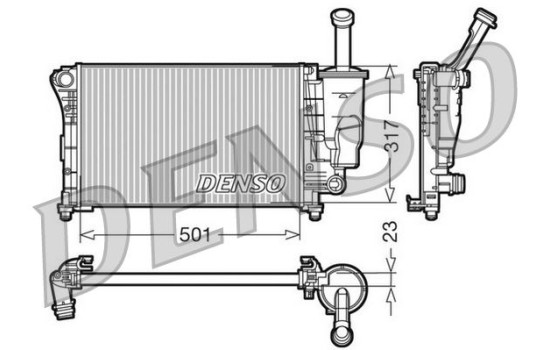 Kylare, motorkylning DRM09086 Denso