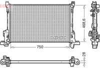 Kylare, motorkylning DRM09174 Denso