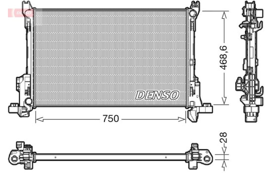 Kylare, motorkylning DRM09174 Denso