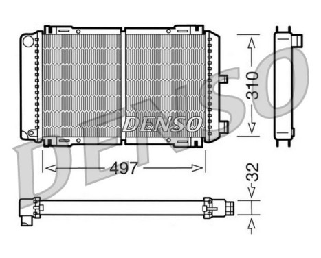 Kylare, motorkylning DRM10031 Denso