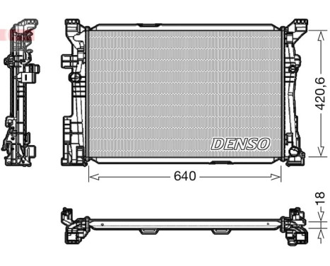 Kylare, motorkylning DRM17096 Denso