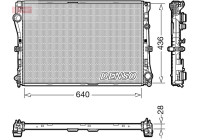 Kylare, motorkylning DRM17103 Denso