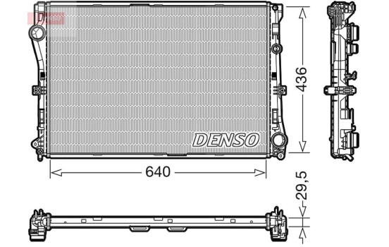 Kylare, motorkylning DRM17104 Denso