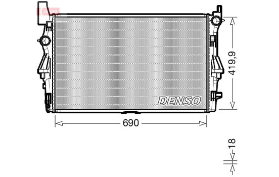 Kylare, motorkylning DRM17114 Denso