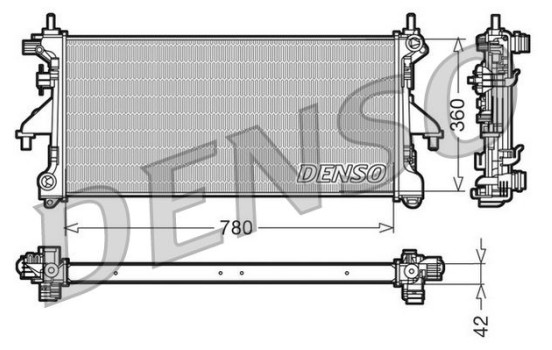 Kylare, motorkylning DRM21102 Denso