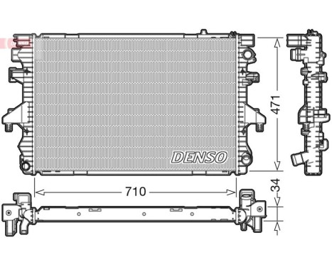 Kylare, motorkylning DRM32040 Denso