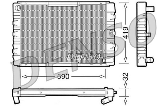 Kylare, motorkylning DRM33033 Denso