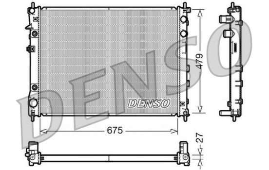 Kylare, motorkylning DRM36012 Denso