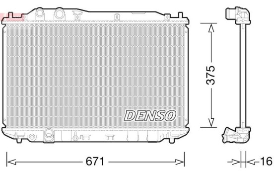 Kylare, motorkylning DRM40028 Denso