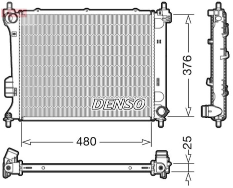 Kylare, motorkylning DRM41011 Denso