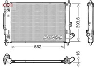Kylare, motorkylning DRM41016 Denso