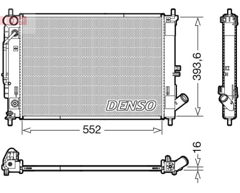 Kylare, motorkylning DRM41016 Denso