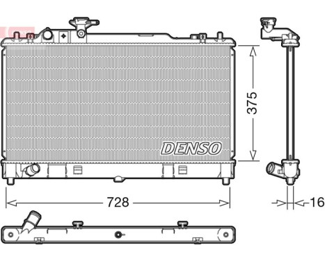 Kylare, motorkylning DRM44033 Denso