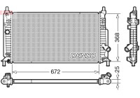 Kylare, motorkylning DRM44034 Denso