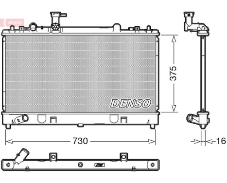 Kylare, motorkylning DRM44037 Denso