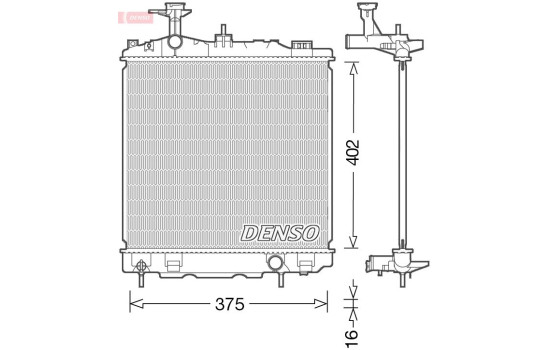 Kylare, motorkylning DRM45041 Denso