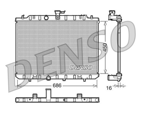 Kylare, motorkylning DRM46006 Denso