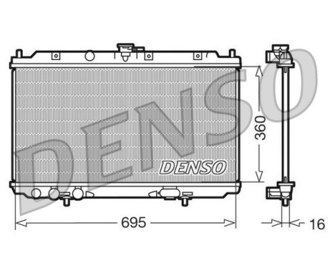 Kylare, motorkylning DRM46012 Denso