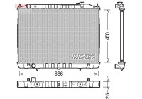 Kylare, motorkylning DRM46050 Denso