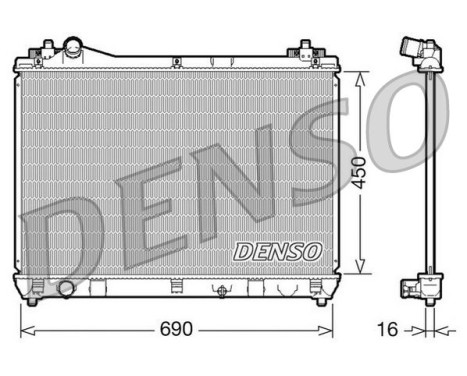 Kylare, motorkylning DRM47016 Denso