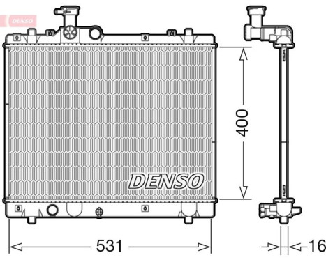 Kylare, motorkylning DRM47034 Denso